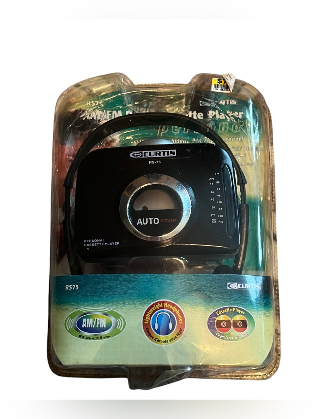 New Sealed Vintage Curtis AM/FM Personal Radio Cassette Player RS-75 (f)